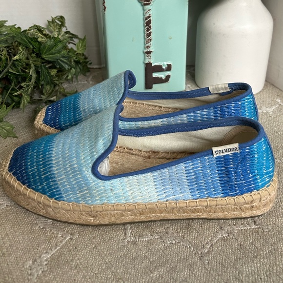 Soludos Ombré Blue Slip On Espadrille Loafer Shoes. Size 5.5 - Picture 5 of 11